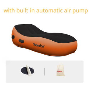 Outdoor Portable Automatic Inflatable Sofa with Pump Leisure Camping Air Mattress Bed Home Lazy Lounger for Relaxing Sleeping