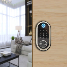 Home security door fingerprint unlock office electronic lock smart handle lock password indoor room wooden door lock